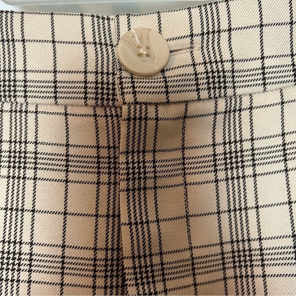 Stradivarius High Rise Wide Leg Plaid Pants Trousers Sz. US 12 - Picture 12 of 15